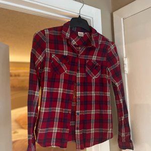 Women's Plaid Button-Down Shirt'